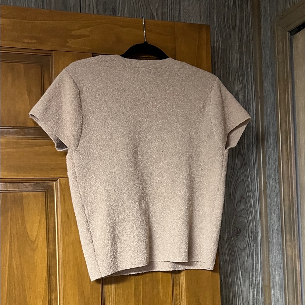 Boucle Beige/Tan Tee Sweater - Picture 8 of 8